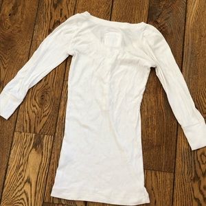 Abercrombie white quarter button shirt